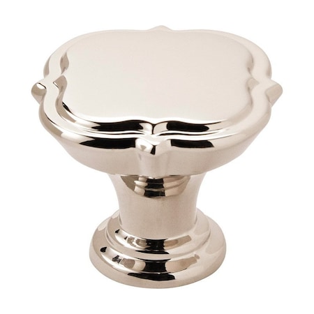 Amerock Grace Revitalize Quatrefoil Cabinet Knob 1-3/8 in. D 1-3/16 in. Polished Nickel 1 pk BP36628PN